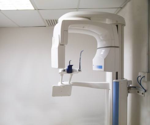 C T cone beam scanner in Portland dental office